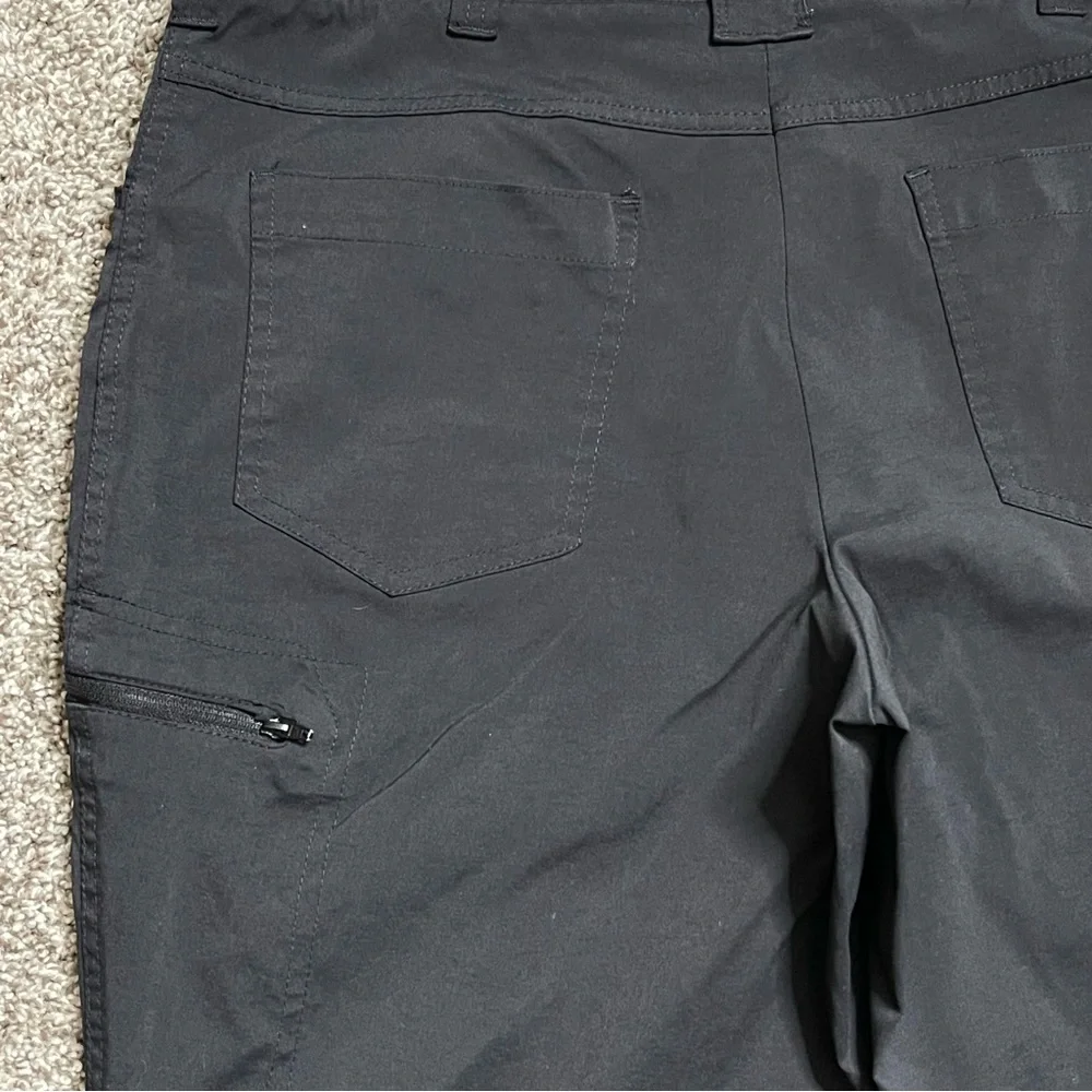 Wrangler Outdoor Series All-Terrain Black Nylon Utility Cargo Pants 36x30